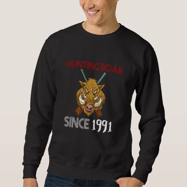 Moletom Caça ao javali desde 1991 (Frente)