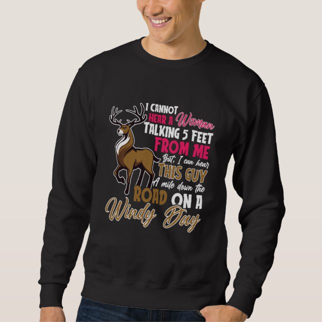 Moletom Caça Engraçado Deer (Frente)