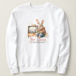 Moletom Cacau quente e filmes de Natal Coelho de Vintage