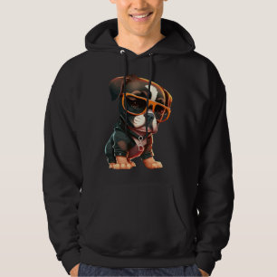 Moletom Cachorrinho Bonito com Óculos de Sol