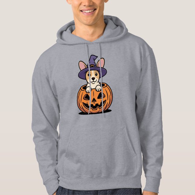 Moletom cachorrinho fofo pronto para doces ou travessuras (Frente)