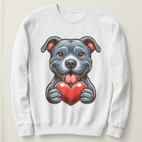 Cachorro Adorável Embrulhando Coração com Expressã