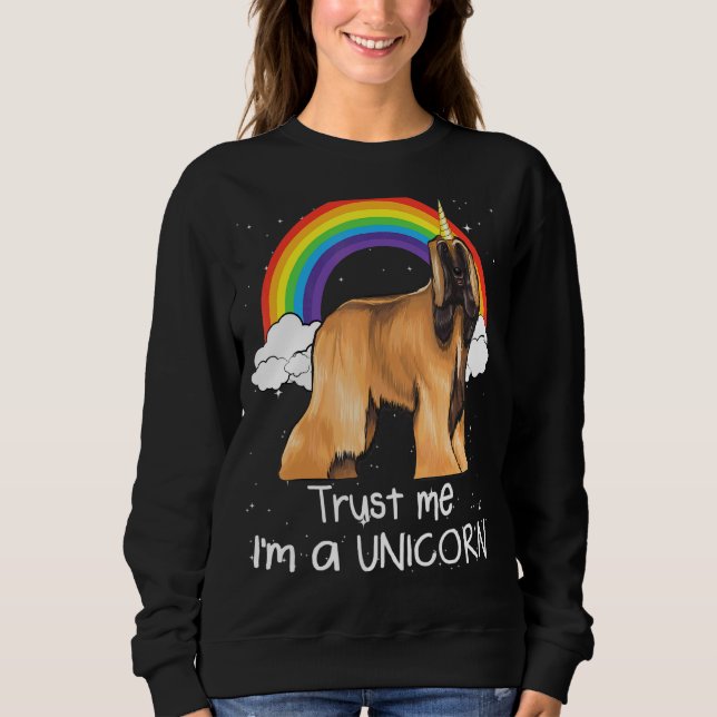 Moletom Cachorro Afghan Hound Arco-íris Confie Em Mim Sou  (Frente)