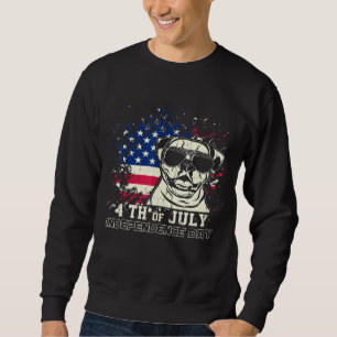 Moletom Cachorro Americano No Dia 4 De Julho