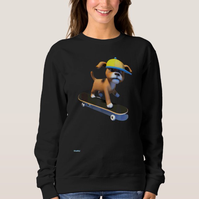 Moletom Cachorro andando de skate (Frente)