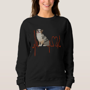 Moletom Cachorro Australiano Batimento Cardíaco EKG Meus C
