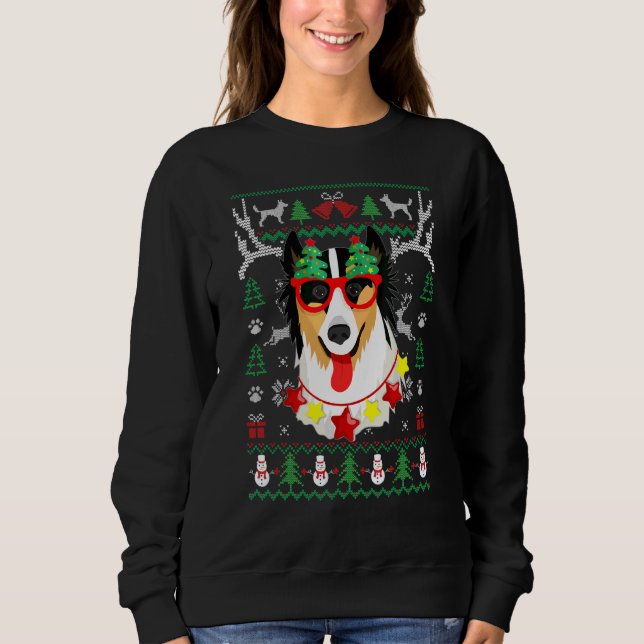 Moletom Cachorro Australiano Cachorro de Natal Feio Sw (Frente)