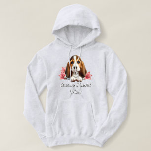Moletom Cachorro Basset Hound Com Flores