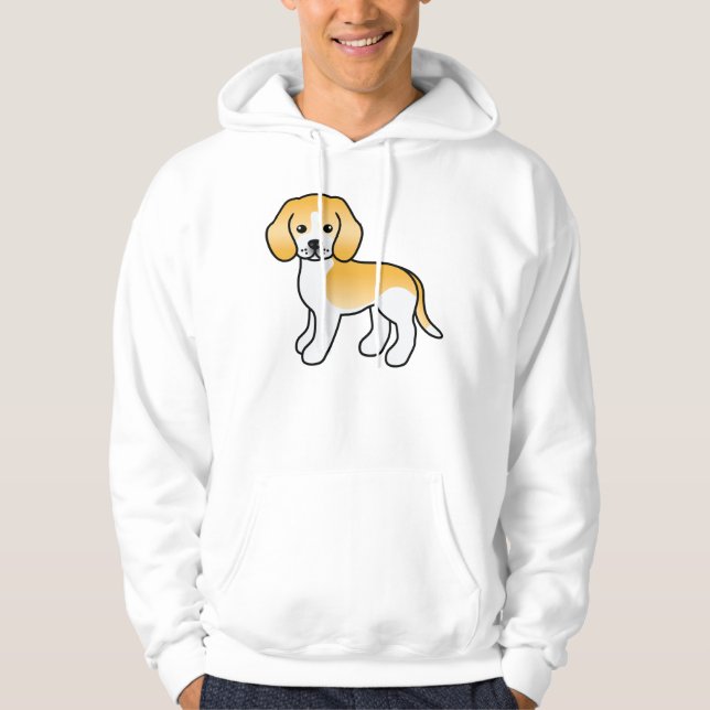 Moletom Cachorro Beagle Cartoon Fofo Limão E Branco (Frente)
