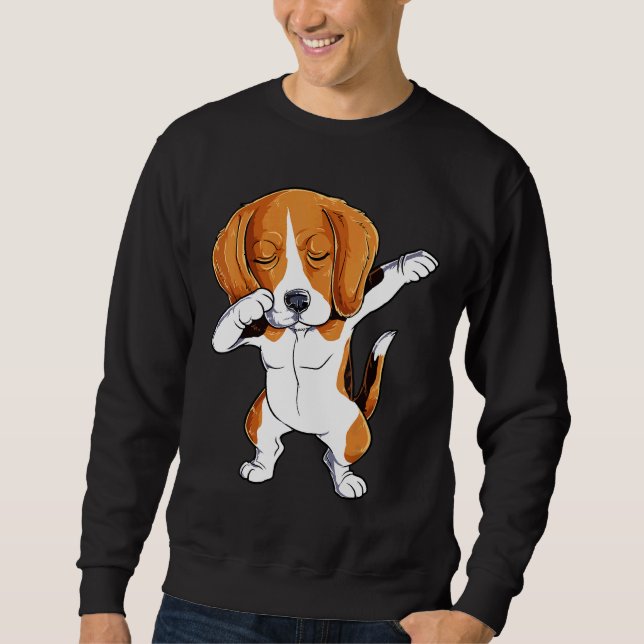 Moletom Cachorro-Beagle Dançando Mulheres (Frente)