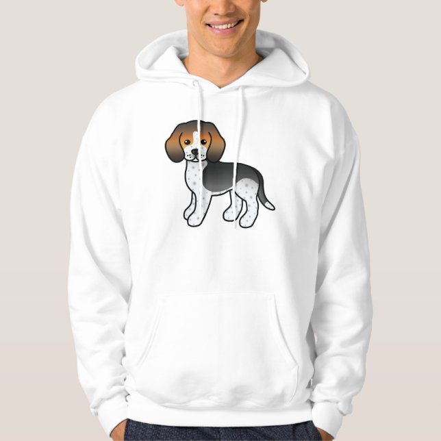 Moletom Cachorro Beagle de Desenho Animado Fofo com Marcas (Frente)