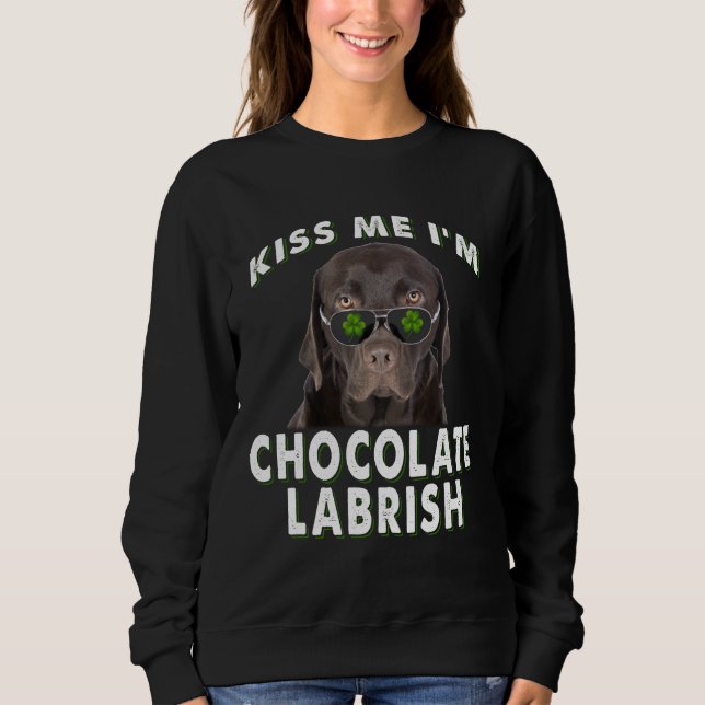 Moletom Cachorro | Beije-me Sou Chocolate Labrish (Frente)