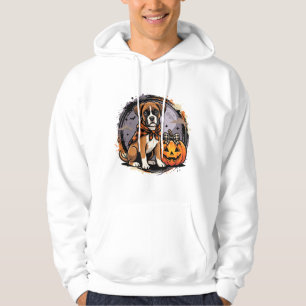 Moletom Cachorro Boxer Dia das Bruxas Abóbora Sublimação