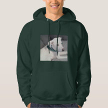 Cachorro Branco Bonito Vestindo Scarf Verde