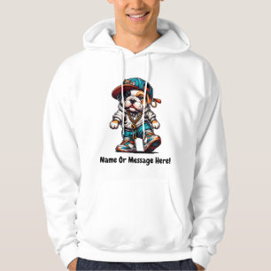 Moletom Cachorro Bulldog Fofo Moda Urbana Desenho Animado