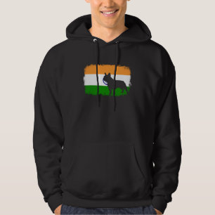 Moletom Cachorro bulldog francês Índia bandeira indiana fr