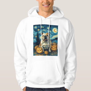 Moletom Cachorro Bulldog Inglês Fofo de Halloween Jack O L
