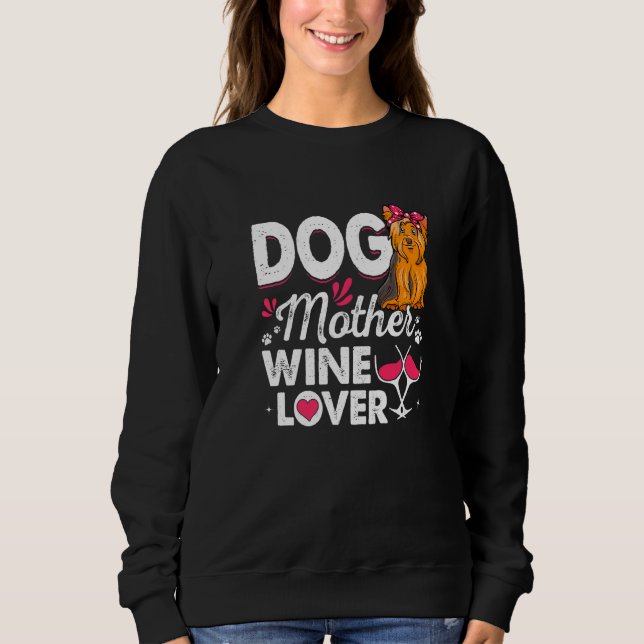 Moletom Cachorro Cachorro Mãe Vinho Yorkshire Terrier Cach (Frente)