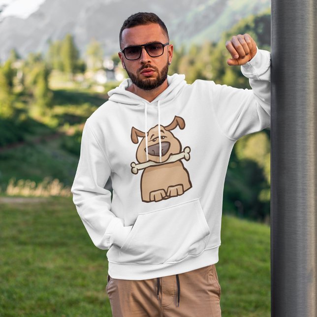 Moletom Cachorro Castanho Com Um Hoodie Osso (Criador carregado)