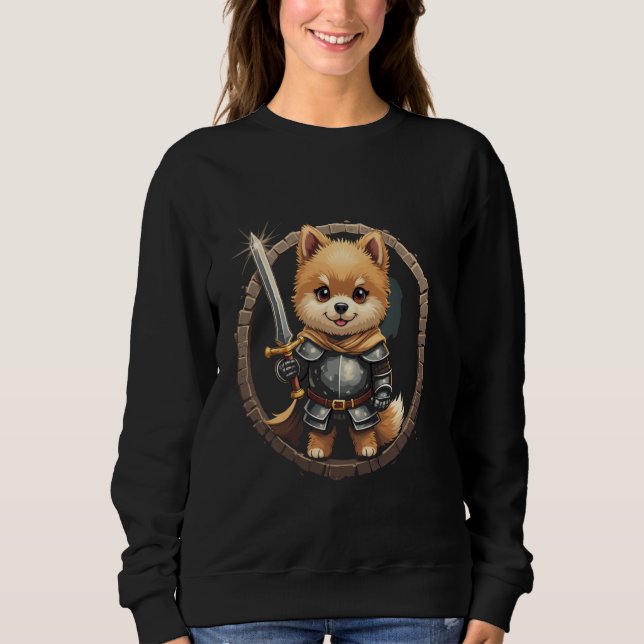 Moletom Cachorro Cavaleiro de Desenho Animado (Frente)