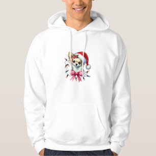 Moletom Cachorro Chihuahua com Arco Coquette de Natal