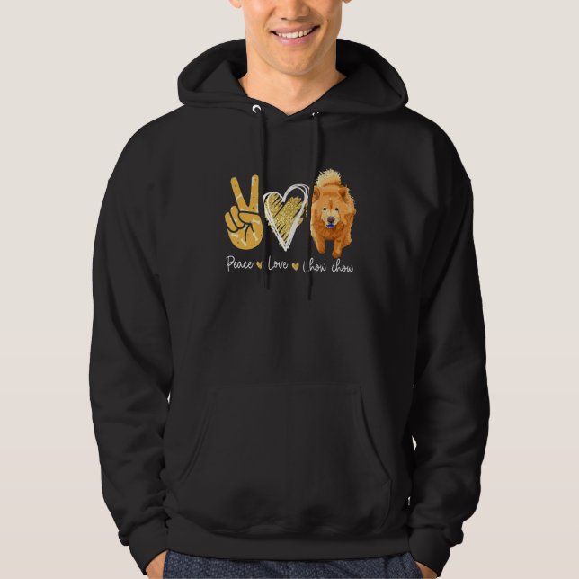 Moletom Cachorro Chow do Amor pela Paz (Frente)