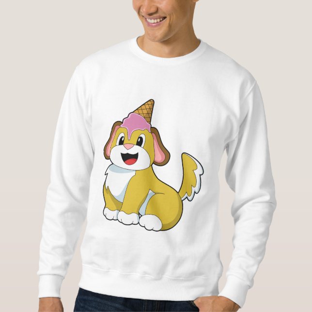 Moletom Cachorro com sorvete de Waffle (Frente)
