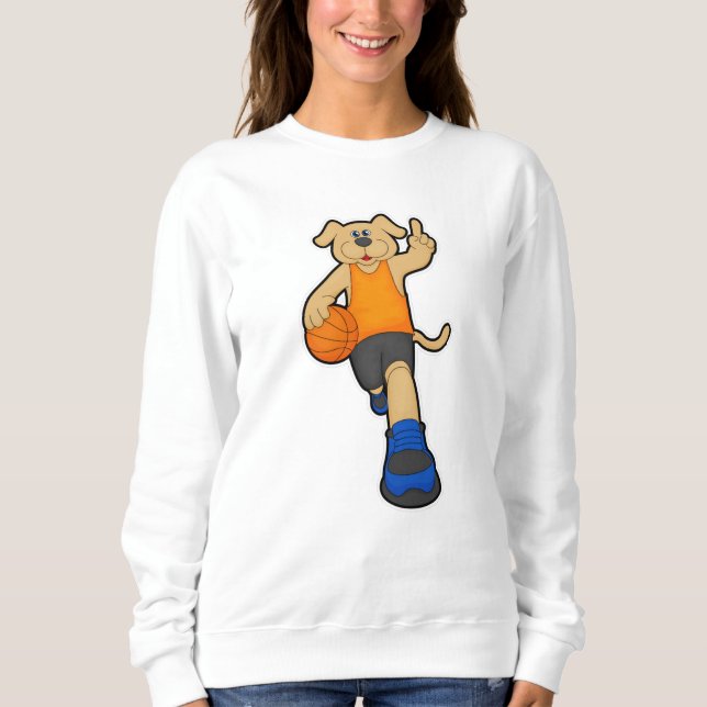 Moletom Cachorro como jogador de basquetebol (Frente)