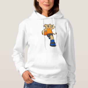 Moletom Cachorro como jogador de basquetebol