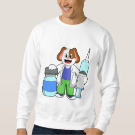 Moletom Cachorro como Médico com Seringa