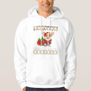 Moletom Cachorro Corgi Feliz Corgmas Papai Noel Corgi Nata