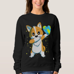 Moletom Cachorro Corgi Feliz Dia da Terra Meninas