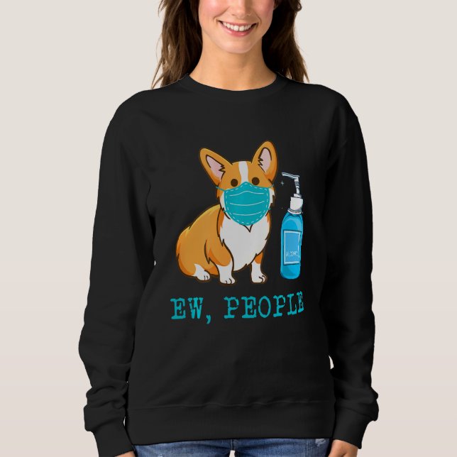 Moletom Cachorro Corgi - Máscara Vestida Rosto Cachorro Pe (Frente)