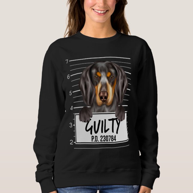 Moletom Cachorro Culpado Mugshot Bluetick Coonhound (Frente)