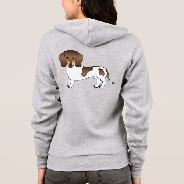 Moletom Cachorro Cute de Pelo Curto Chocolate e Tan Dachsh (Verso)
