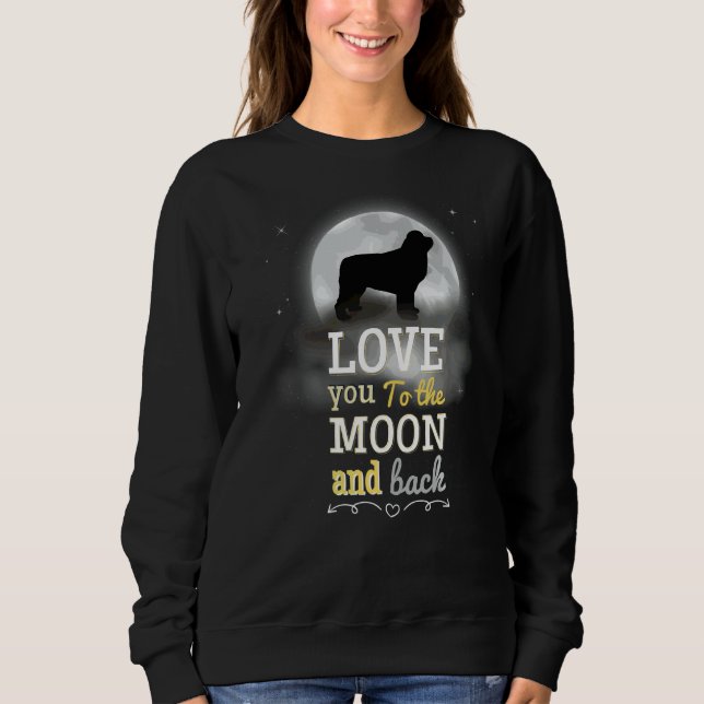 Moletom Cachorro Da Terra Nova Ama À Lua (Frente)