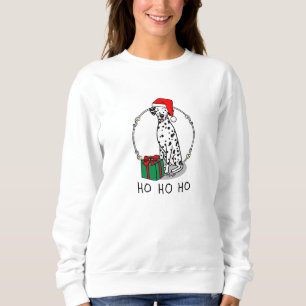 Moletom Cachorro Dalmático Natal Santa Hat (preto 1)