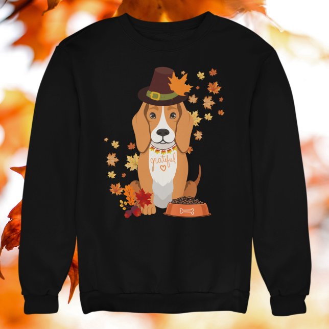 Moletom Cachorro de Ação de Graças (Dog Themed Thanksgiving Sweatshirt)