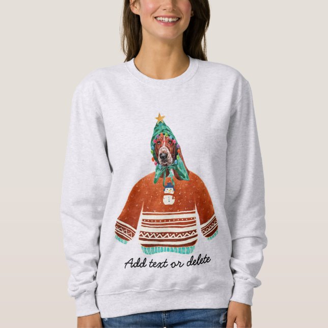 Moletom Cachorro de Cachorro Feio Cachorro de Natal Mamãe (Frente)