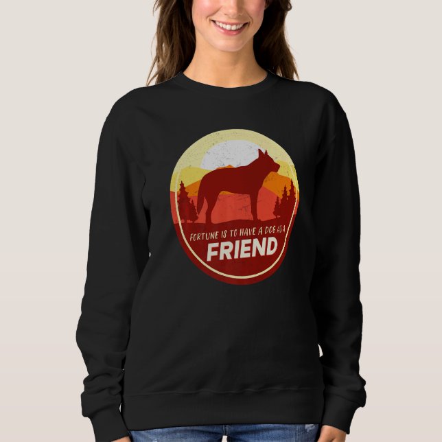 Moletom Cachorro de Cachorro Heeler Australiano Retro 13 (Frente)