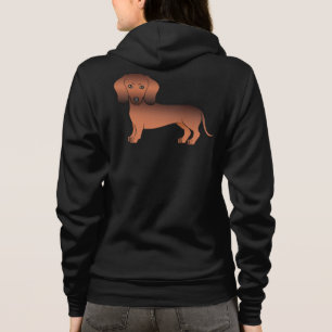 Moletom Cachorro de Cartografia de Cabelo Suave Vermelho