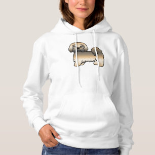 Moletom Cachorro de Cartoon Dourado Lhasa Apso