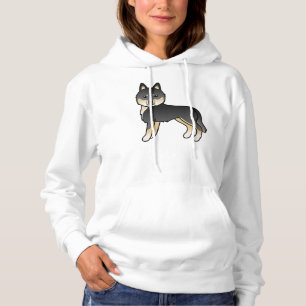 Moletom Cachorro de Cartoon Negro E Panorâmico Siberiano