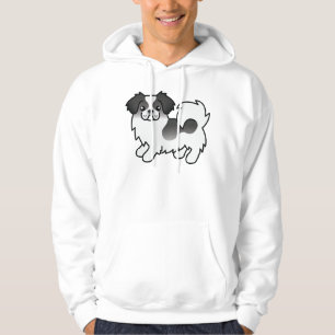 Moletom Cachorro de Cartoon Negro Particolorido Tibetano-e