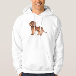 Moletom Cachorro de Cartoon Vermelho Mini Goldendoodle