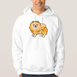 Moletom Cachorro de Cartoons Laranja Pomeraniano
