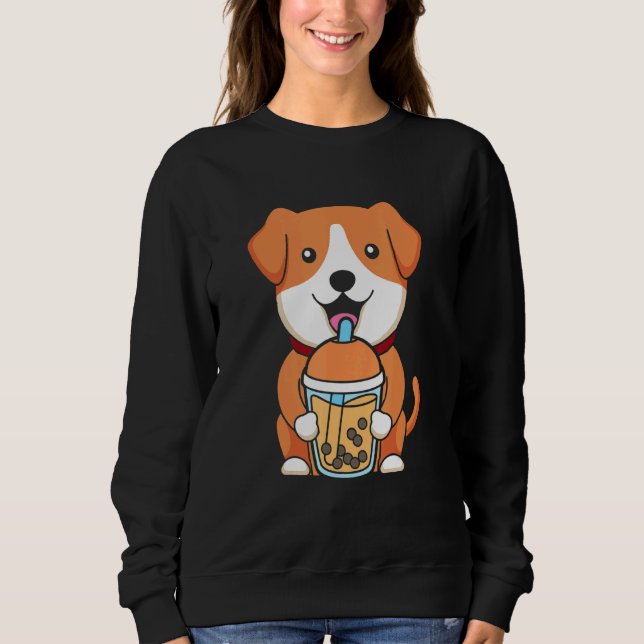 Moletom Cachorro de Chá de Leite com Bolhas Cachorro Fofo  (Frente)