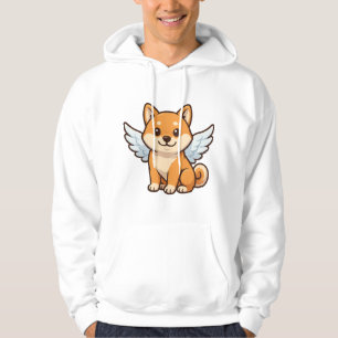 Moletom Cachorro de desenho animado anjo Shiba Inu fofo fe