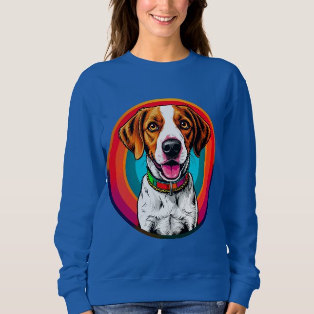 Moletom Cachorro de Desenho Animado Fofo com Coleira (Frente)
