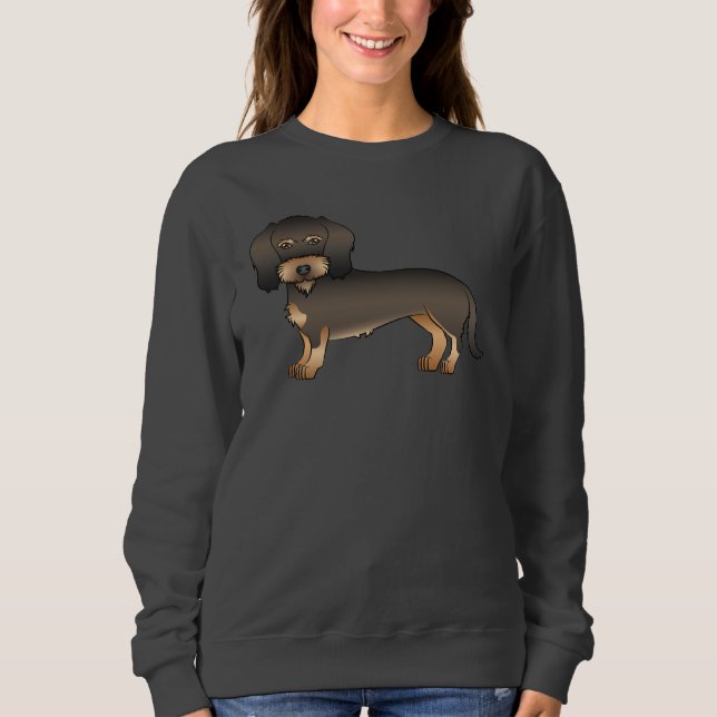 Moletom Cachorro De Desenho Animado Fofo Dachshund De Java (Frente)
